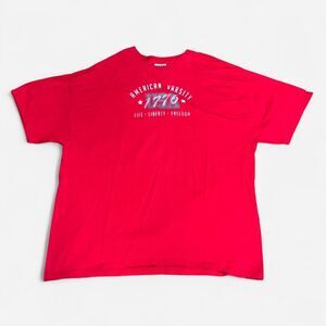 100% cotton red American varsity 1776 XXL size T shirt #american #1776
